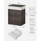 Brown Plastic Rattan Laundry Hamper with Dual Compartments, Liners and Bag